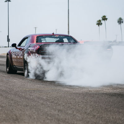 Drag race burnout