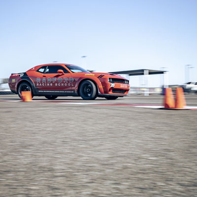 Slalom on Radford track